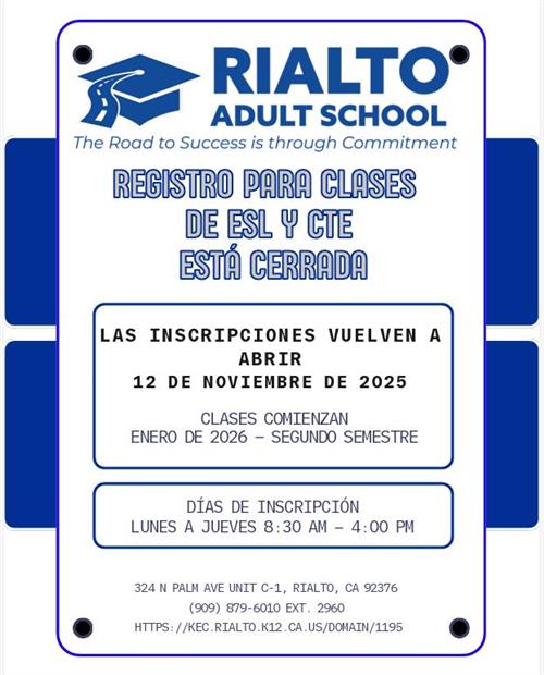 Registration Info Spanish